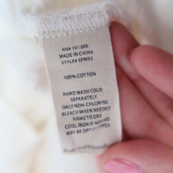 Soft Surroundings cream long sleeve button down tunic top 1X - Picture 6 of 6